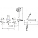 Vòi Xả Bồn Tắm American Standard WF-1300BHG Acacia E Nóng Lạnh Màu Ghi