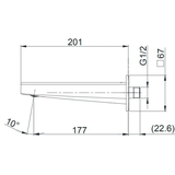 Vòi Xả Bồn TOTO TBG10001B Âm Tường