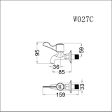Vòi gắn tường Caesar W027C