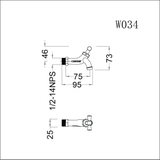 Vòi gắn tường Caesar W034/035