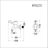 Vòi gắn tường Caesar WP027C