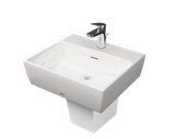 Lavabo chậu rửa mặt TOTO LHT328C#XW treo tường chân ngắn