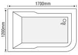 Bồn tắm đôi Euroca EU1-1712 dài 1m7