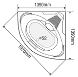 Bồn tắm góc Euroca EU2-1400