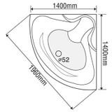 Bồn tắm góc Euroca EU4-1400 dài 1m4