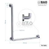 Tay vịn inox Bao TV7070 - Phụ kiện nhà vệ sinh, nhà tắm