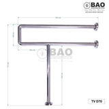 Tay vịn đứng inox Bao TVD70 - Phụ kiện nhà vệ sinh, nhà tắm
