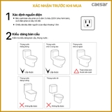 Bồn cầu 1 khối Caesar CD1374 nắp rửa điện tử TAF400H