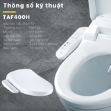 Bồn cầu 1 khối Caesar CD1374 nắp rửa điện tử TAF400H