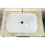 Bộ Lavabo tủ đá bóng Caro CA-028 bóng gương led 6 tấc tràn viền