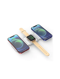 Bộ sạc nhanh MagSafe không dây Wiwu M6 3 trong 1 cho Iphone có thể gập lại