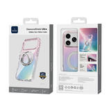 ỐP LƯNG WiWU DIAMONDSHIELD ULTRA GLITTERY DS-203 TRONG SUỐT ÁNH CẦU VỒNG - CÓ CHÂN KỆ MAGSAFE