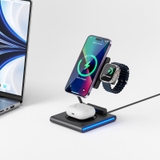 Dock sạc không dây Wiwu Geek 3 in 1 Wireless Charger Wi-W023 15W