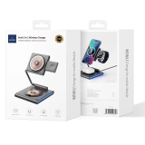 Dock sạc không dây Wiwu Geek 3 in 1 Wireless Charger Wi-W023 15W