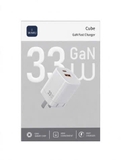 Củ Sạc Nhanh WiWU Cube 33W Wi -G017 GaN / 2 Cổng PD & QC 3.0