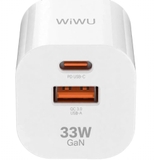 Củ Sạc Nhanh WiWU Cube 33W Wi -G017 GaN / 2 Cổng PD & QC 3.0
