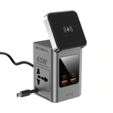 BỘ SẠC KHÔNG DÂY 8 TRONG 1 WIWU 65W GaN – WI-W040