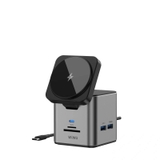 Wiwu 9 in 1 đa cổng Docking Statione kèm sạc không dây HDMI Wi-W025