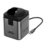 Wiwu 9 in 1 đa cổng Docking Statione kèm sạc không dây HDMI Wi-W025