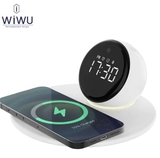Sạc không dây WiWU Wi-W017 5 In1: Đồng hồ & Loa Bluetooth kết hợp Đèn ngủ LED