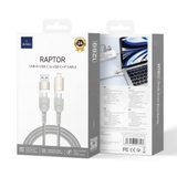 Cáp sạc Wiwu Raptor USB-A+USB-C to USB-C+iP Wi-C051 100W