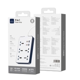 Ổ điện WiWU Wi-S006 PS524 20W GaN 11 trong 1 Dải nguồn đa chức năng