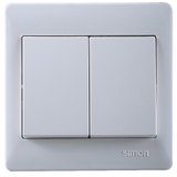 Bộ công tắc đôi, 1 chiều chuẩn vuông Simon 50 51021B