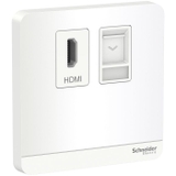 Bộ ổ cắm đôi HDMI, mạng cat5e Schneider AvatarOn E8332HDRJS5