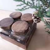 Khay gỗ 4 hủ