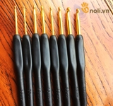 Black crochet hooks set 8 pieces