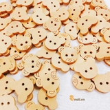 Decorative wooden buttons 15mm