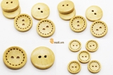 Vintage decorative wooden buttons