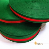 Green striped Gucci string as accessories to decorate shoes, sandals, bags, hats