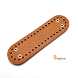 Pre-perforated PU leather oval bag base 18x5cm