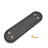 Pre-perforated PU leather oval bag base 18x5cm