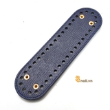 Pre-perforated PU leather oval bag base 18x5cm