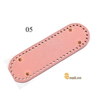 Pre-perforated PU leather oval bag base 26x8cm