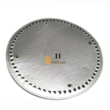 Pre-perforated PU leather round bag base 19x19cm