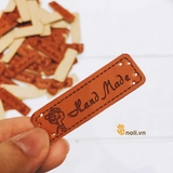 Handmade leather tags to decorate handmade products