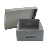 Thùng Danpla Có Nắp Đậy Rời Màu Xám