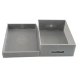 Thùng Danpla Có Nắp Đậy Rời Màu Xám