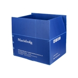 Thùng Nhựa Danpla Có Nắp Gấp Được Màu Xanh