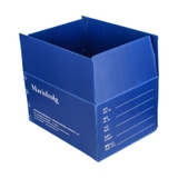 Thùng Nhựa Danpla Có Nắp Gấp Được Màu Xanh