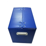 Thùng Nhựa Danpla Có Nắp Gấp Liền Màu Xanh Nước Biển