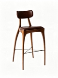 TALON BAR CHAIRS in Walnut/KTM Brown leather