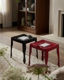 Louis Zinc Stool Oxblood Red