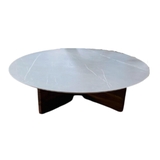 Coffee Table – Gỗ Óc Chó & Mặt Ceramic Xám
