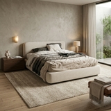 Cloud Base - Giường bọc vải / Dáng tròn mềm