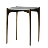 Geo Square White Carrara  Bronze Legs (Base Only)398x398x480_REVEES