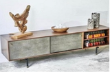 Tủ tivi cabinet veneer walnut, shagreen 2000x450x570mm